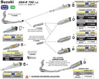Arrow Competition Exhaust for GSX-R600 and GSX-R750 2011-2015 71107CKZ