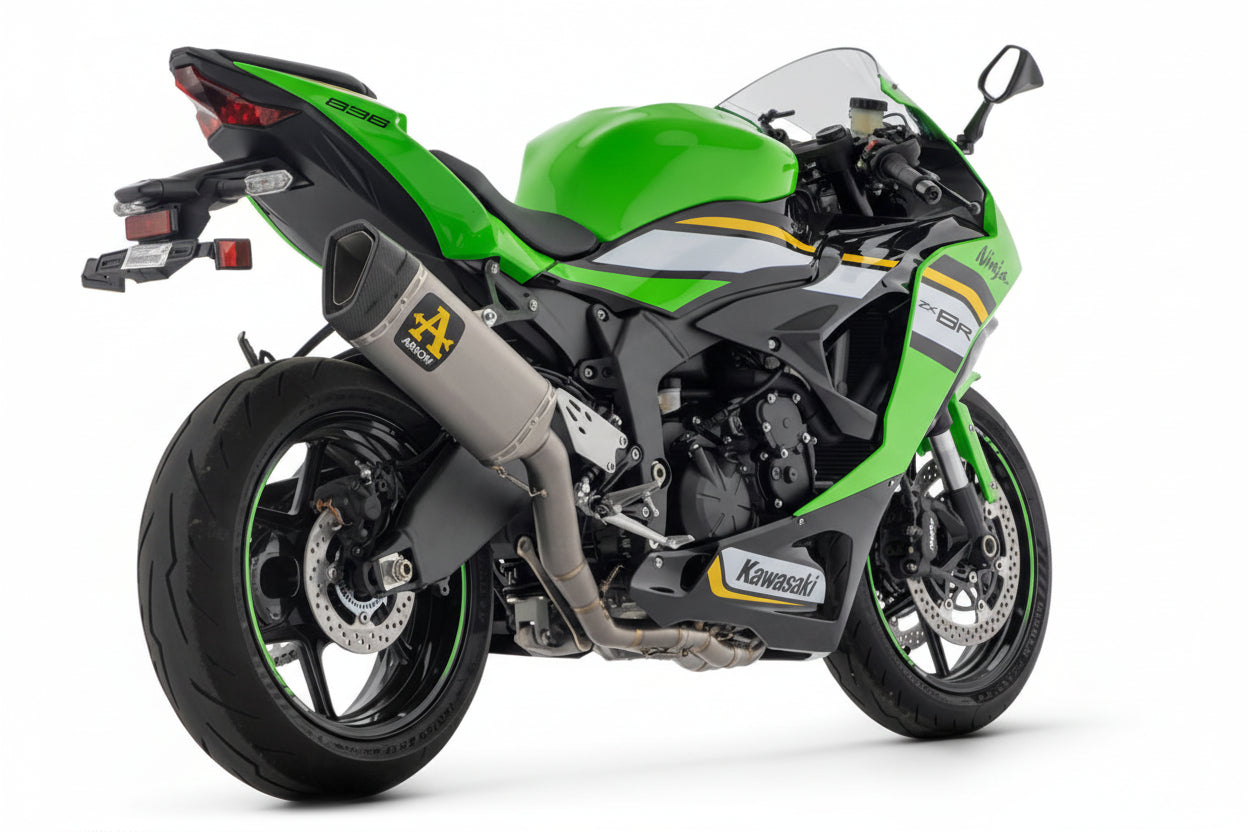 71208PTZ Arrow full Exhaust COMPETITION PISTA Titanium STEEL COLLECTORS for ZX-6R 636 2024-25