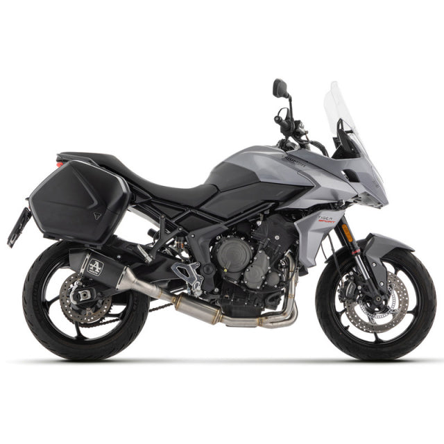Arrow Exhaust Veloce Full Exhaust, Aluminum Dark for Triumph Tiger 660 22-24 71504VAN