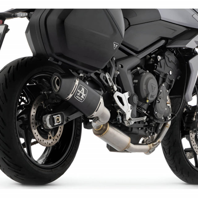 Arrow Exhaust Veloce Full Exhaust, Aluminum Dark for Triumph Tiger 660 22-24 71504VAN