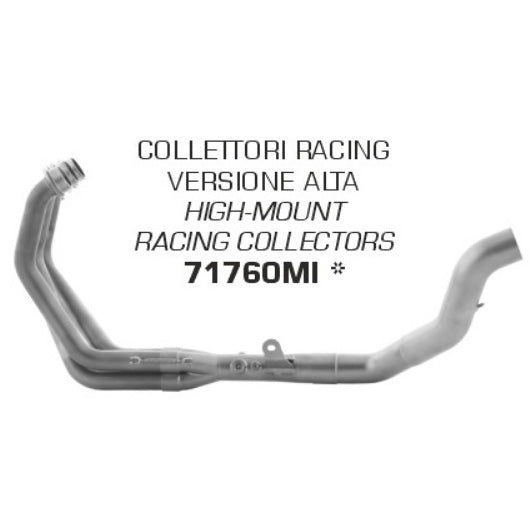 71760MI Arrow HIGH Version Racing Stainless Steel Collector for Yamaha MT-09 21-23