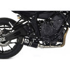Arrow Thunder Slip-on Exhaust, Aluminum Dark w/ Carbon Cap Yamaha MT-07 2021-24 71930AKN