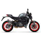 71939PRN Arrow Round-Sil Slip-on Exhausts, Titanium Dark for Ducati Monster 937 2021-2024