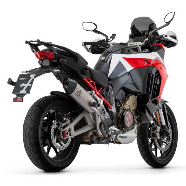 72501vl Arrow Ducati Multistrada V4 1100 21-24 Veloce Titanium Exhaust With Carby End Cap