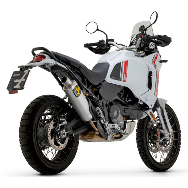 IN STOCK OPEN BOX Arrow Indy Race Slip-on Exhaust, Aluminum for Ducati DesertX 950 2022-2024 72638AO