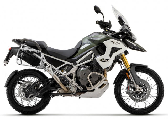 72503VAN Arrow Veloce Slip-on Exhaust, Dark for Triumph Tiger 1200 (2022-) (With Side Cases)