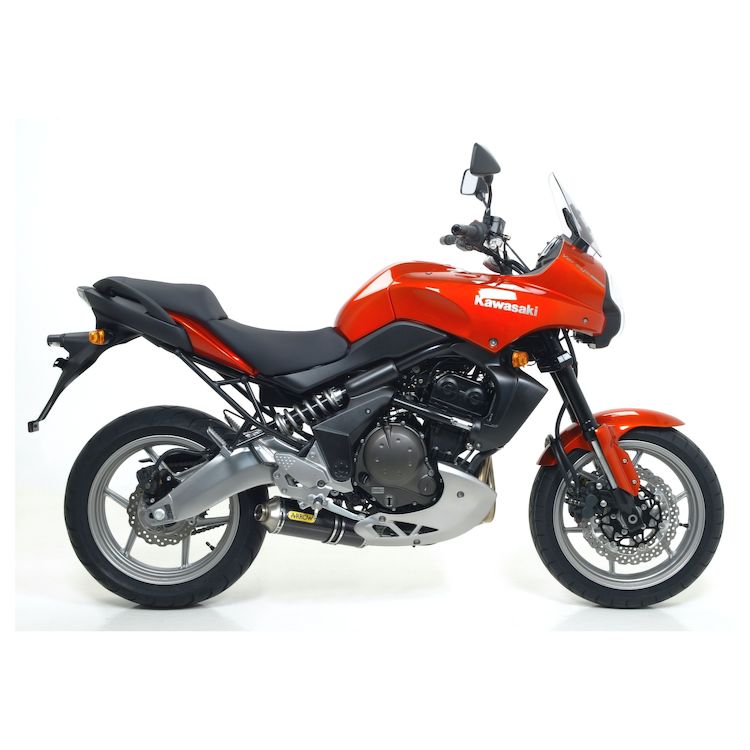 71698aon Arrow Kawasaki ER-6N / F 2005-2011 & Versys 650 2007-2014 Maxi Race-Tech Exhaust, Aluminum Dark Kawasaki ER-6N / F & Versys 650 71698AON