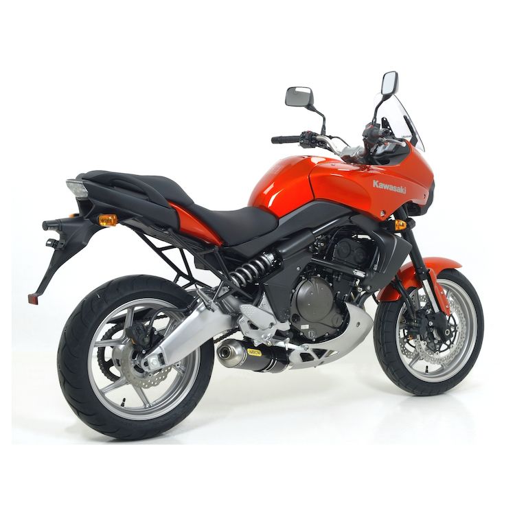 71698aon Arrow Kawasaki ER-6N / F 2005-2011 & Versys 650 2007-2014 Maxi Race-Tech Exhaust, Aluminum Dark Kawasaki ER-6N / F & Versys 650 71698AON