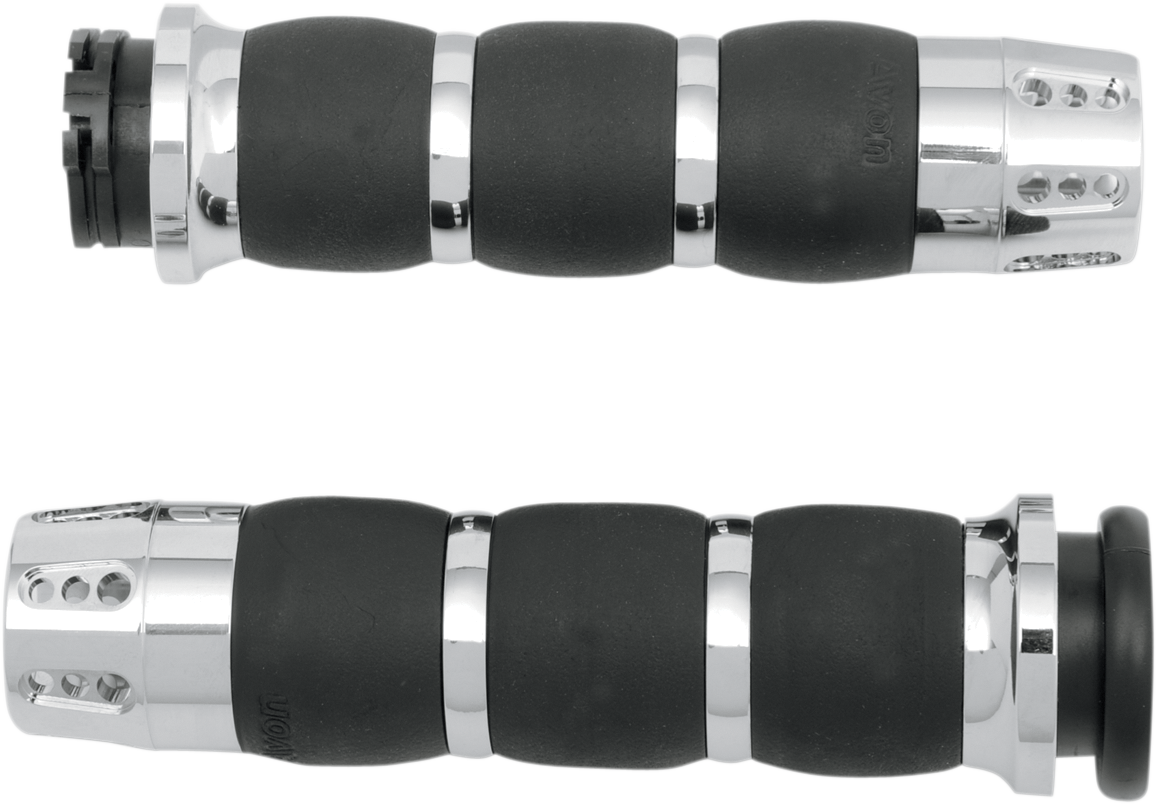 AVON GRIPS Gatlin Velvet Air Grips - Chrome 0630-1198