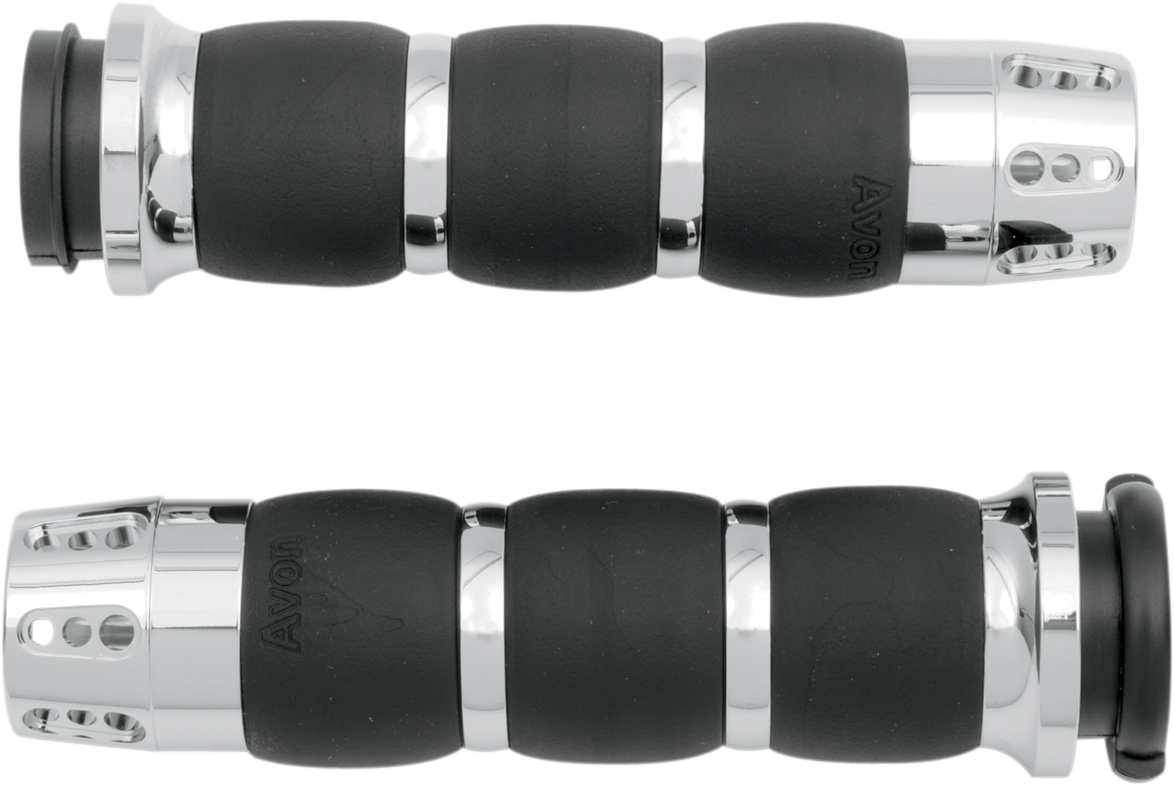 AVON GRIPS Gatlin Velvet Air Grips - TBW / Chrome 0630-1199