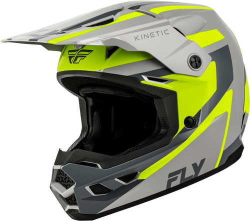 FLY Racing Kinetic Sync Helmet (2027) - Grey / Hi-Viz - View 18