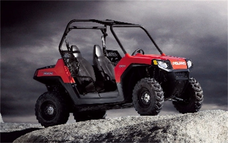 Gibson 08-12 Polaris Ranger RZR 800 Base Single Exhaust - Black Ceramic