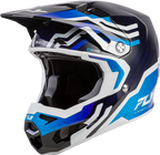 FLY Racing Formula S Carbon Byte Youth Helmet (2026) - Blue Carbon / Blue / White - View 19