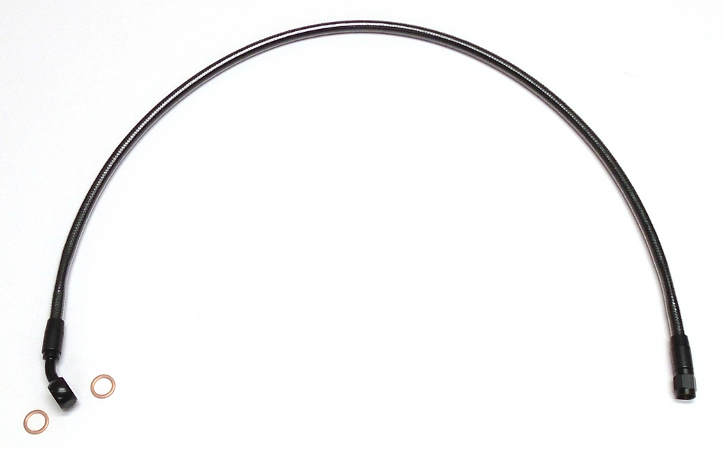 MAGNUM SHIELDING Alternate Length Designer Series Braided Non-ABS Front Upper Brake Line Kit