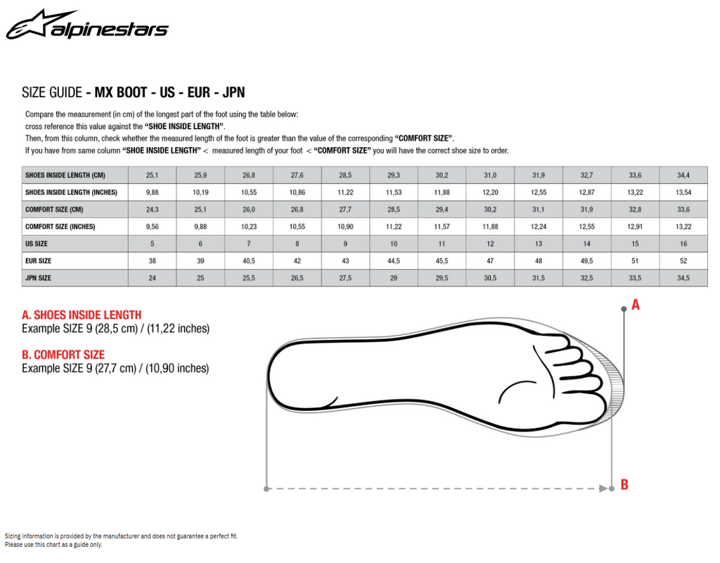 ALPINESTARS Boots Tech 7 Boot Footbed Inserts