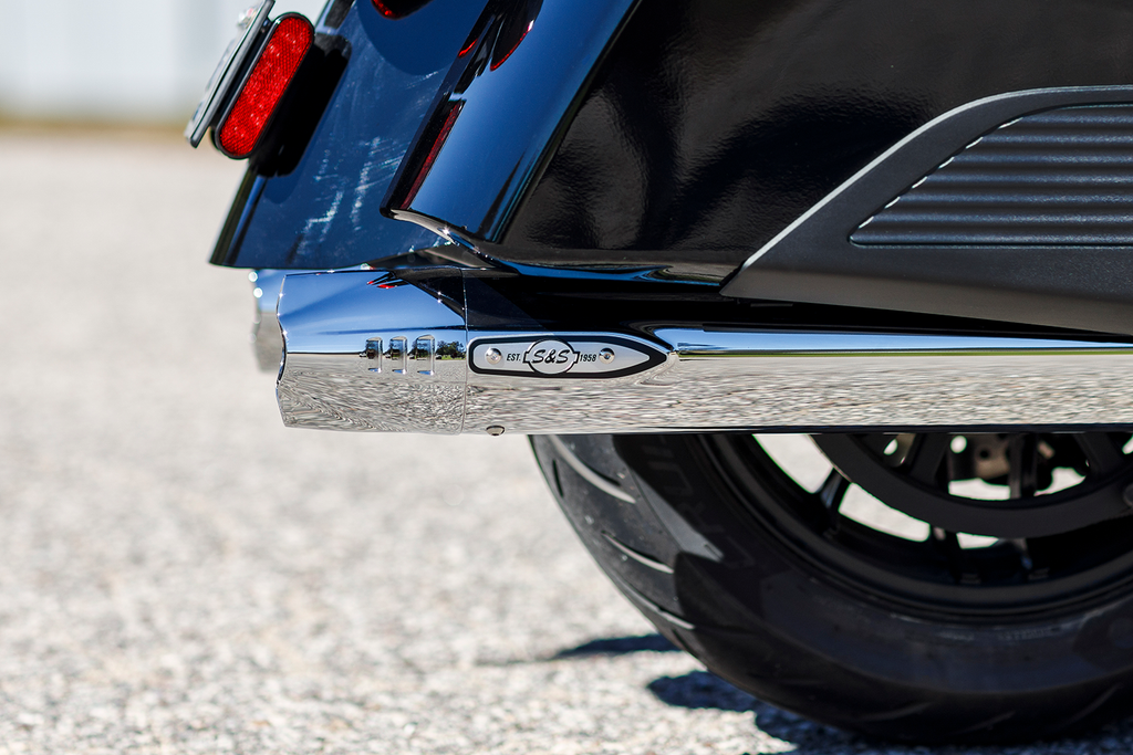 4" Broadhead Slip-On Mufflers - Fishtail - Chrome