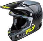 FLY Racing Formula S Carbon Protocol Helmet - Black Carbon / Grey / Hi-Viz - View 13