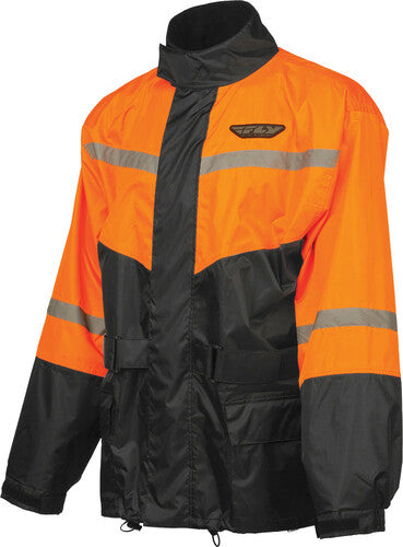 FLY Racing 2-Piece Rain Suit - Black / Orange - View 10