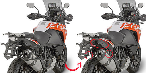 GIVI PLR7706 Rapid Release Sideframes for KTM 1050 Adventure, KTM 1090 Adventure, and KTM 1190 Adventure