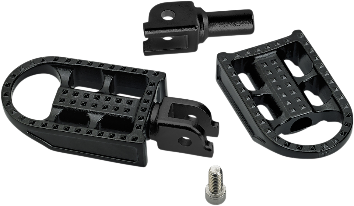 BILTWELL Mushman Foot Pegs - Step / Black Electroplated 1620-1856