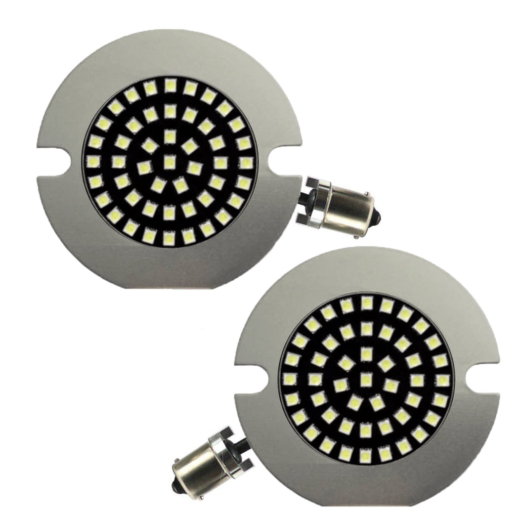 Eagle Lights Midnight Edition 3 1/4" LED Rear Turn Signals For Harley-Davidson® Motorcycles - Flat Style / 1156 Base / Red