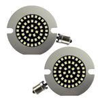 Eagle Lights Midnight Edition 3 1/4" LED Rear Turn Signals For Harley-Davidson® Motorcycles - Flat Style / 1156 Base / Red