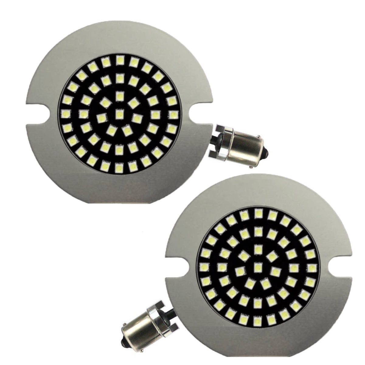 Eagle Lights Midnight Edition 3 1/4" LED Rear Turn Signals For Harley-Davidson® Motorcycles - Flat Style / 1156 Base / Red