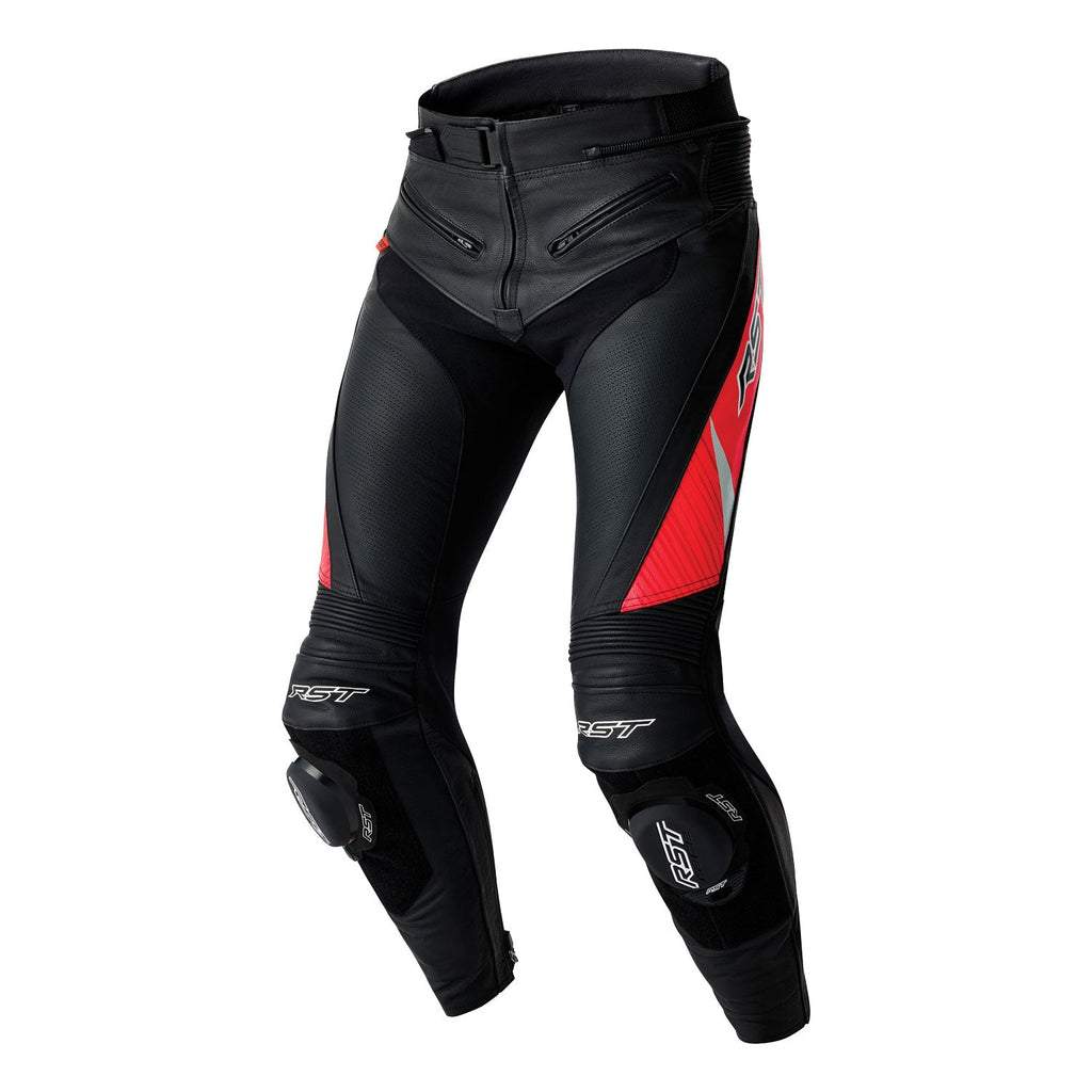 RST Tractech Evo 5 CE Men's Leather Pants - Black / Fluorescent Red - View 9