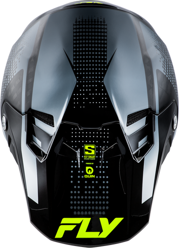 FLY Racing Formula S Carbon Protocol Helmet - Black Carbon / Grey / Hi-Viz - View 15