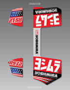Yoshimura Muffler Badge RS-12 Decal Set (4 pcs)
