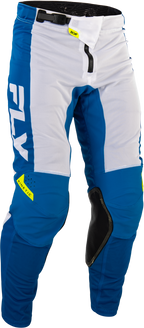 FLY Racing Kinetic Mesh Pants (2026.5) - Blue / White / Hi-Viz Yellow - View 1