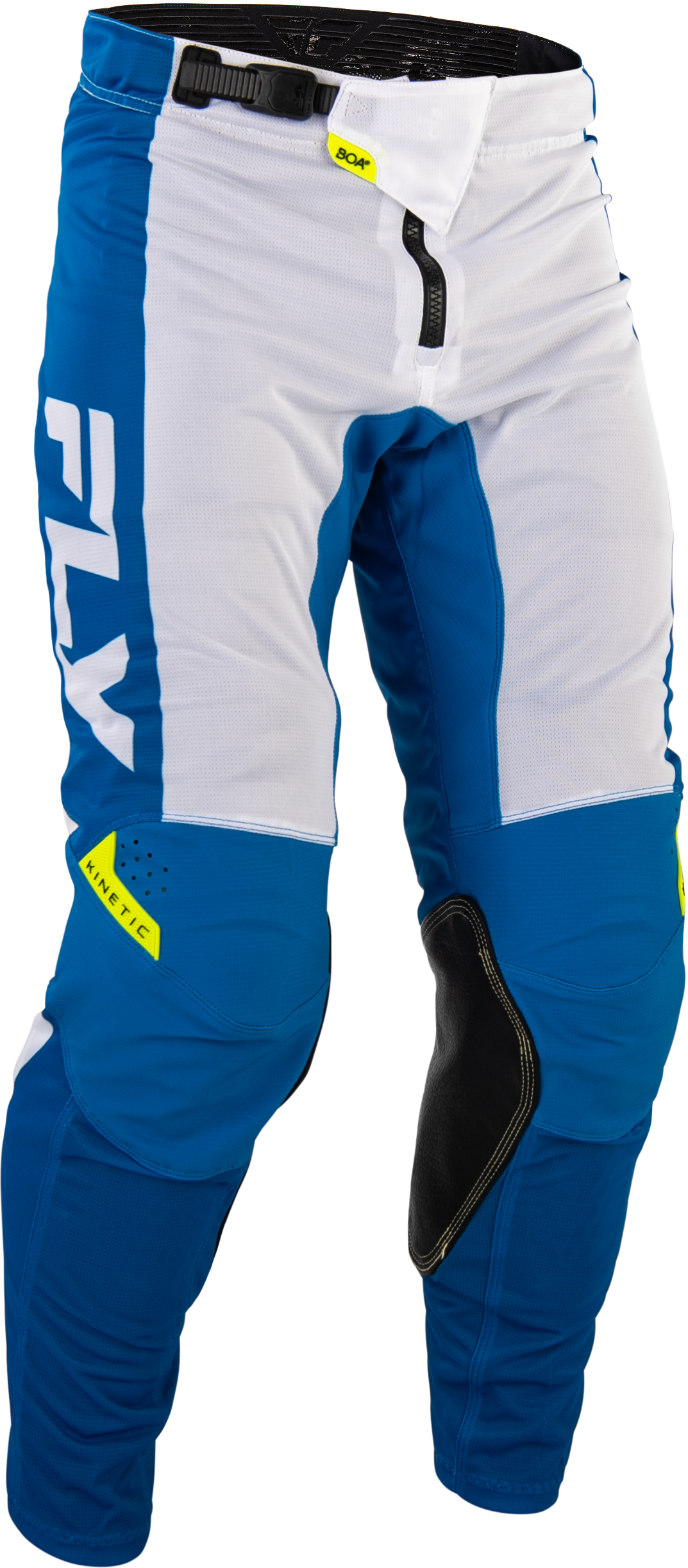 FLY Racing Kinetic Mesh Pants (2026.5) - Blue / White / Hi-Viz Yellow - View 1