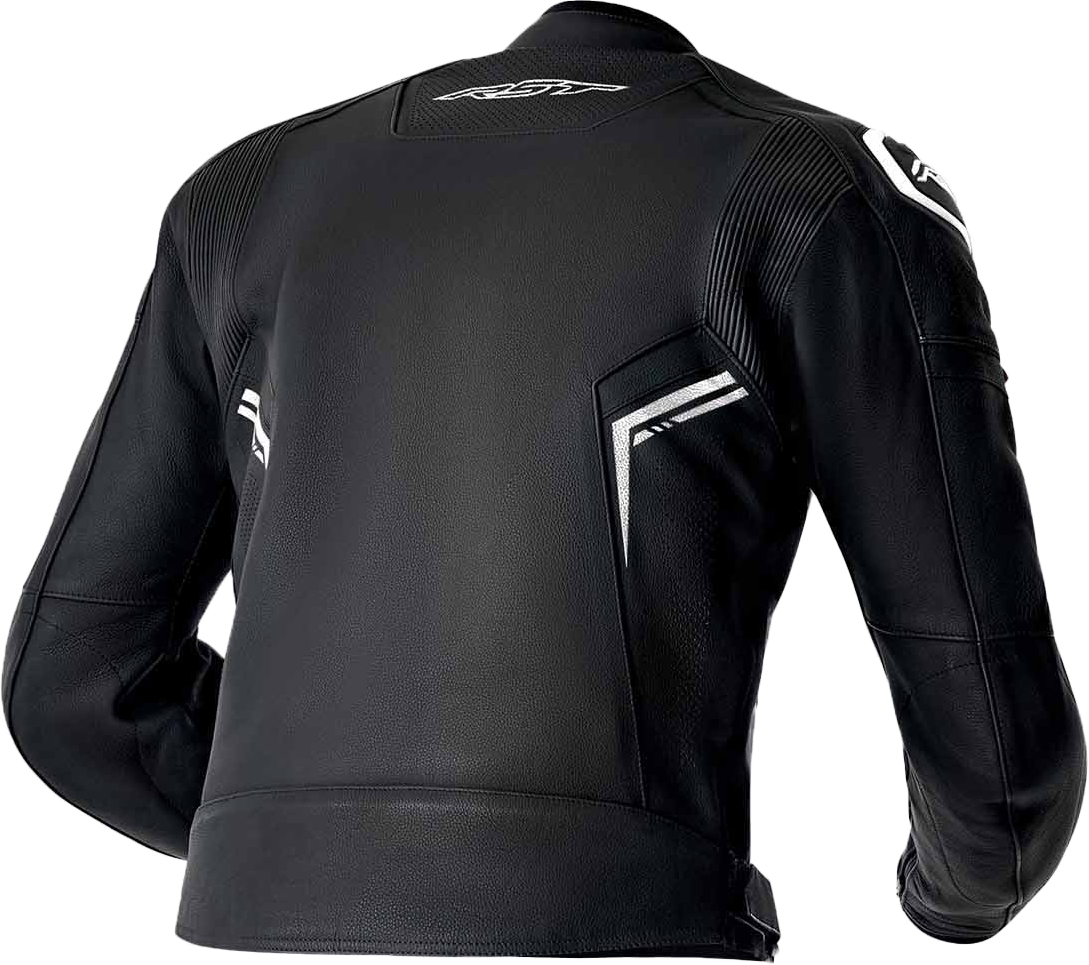RST S-1 CE Men's Leather Jacket - Black / White - View 10