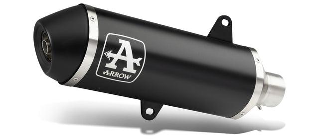 Arrow Yamaha X-Max 125 '21 Homologated Kit With St.Steel Collector And Aluminum Dark Urban Silencer With Black Endcap 53544ann