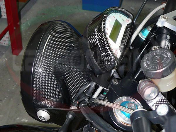 CARBONVANI - DUCATI MONSTER CARBON FIBER HEADLIGHT BUCKET FOR 695 / S4RT / S4RS / S2R and Sport Classics with Plastic OE Headlight Bucket