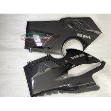 Carbonvani - Ducati Panigale V4 / S / R Carbon Fiber Belly Pan For Akrapovic Exhaust (2 piece kit) (2022+)