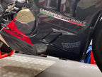 Carbonvani - Ducati Panigale V4 / S / R Carbon Fiber Belly Pan For Akrapovic Exhaust (2 piece kit) - RED (2022+)