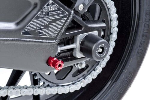 Puig 5923R Hi-Tech Swingarm Spools 8mm Red 2-Pack