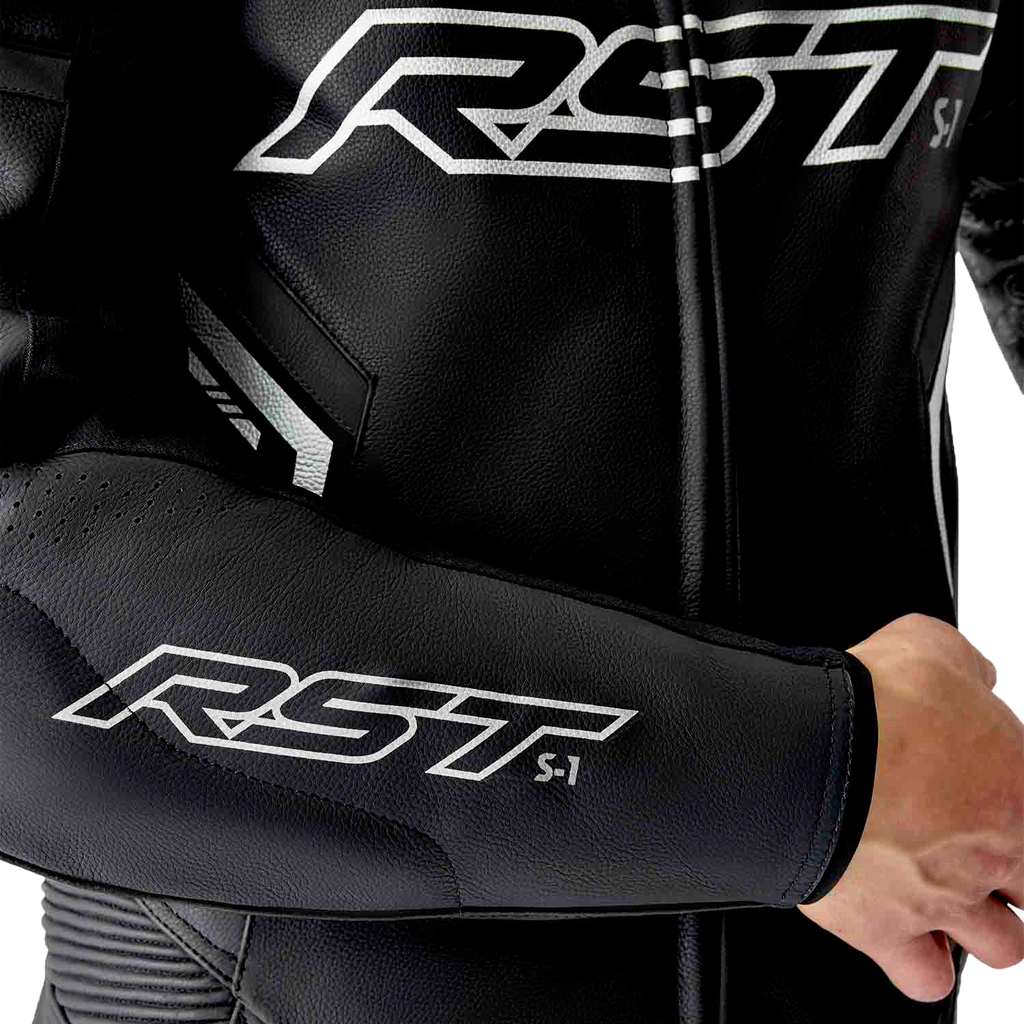 RST S1 D3O Leather Suit - Black / White - View 12