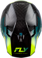 FLY Racing Formula S Carbon Byte Youth Helmet (2026) - Black Carbon / Teal / Lime - View 26