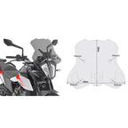 GIVI 7710D Specific Screen Smoked for KTM 390 Adventure, KTM 790 Adventure, and KTM 790 Adventure R