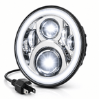 Eagle Lights 7" LED Headlight with LED Halo Ring for Harley-Davidson® and Indian® Motorcycles - Generation II / Chrome Kit