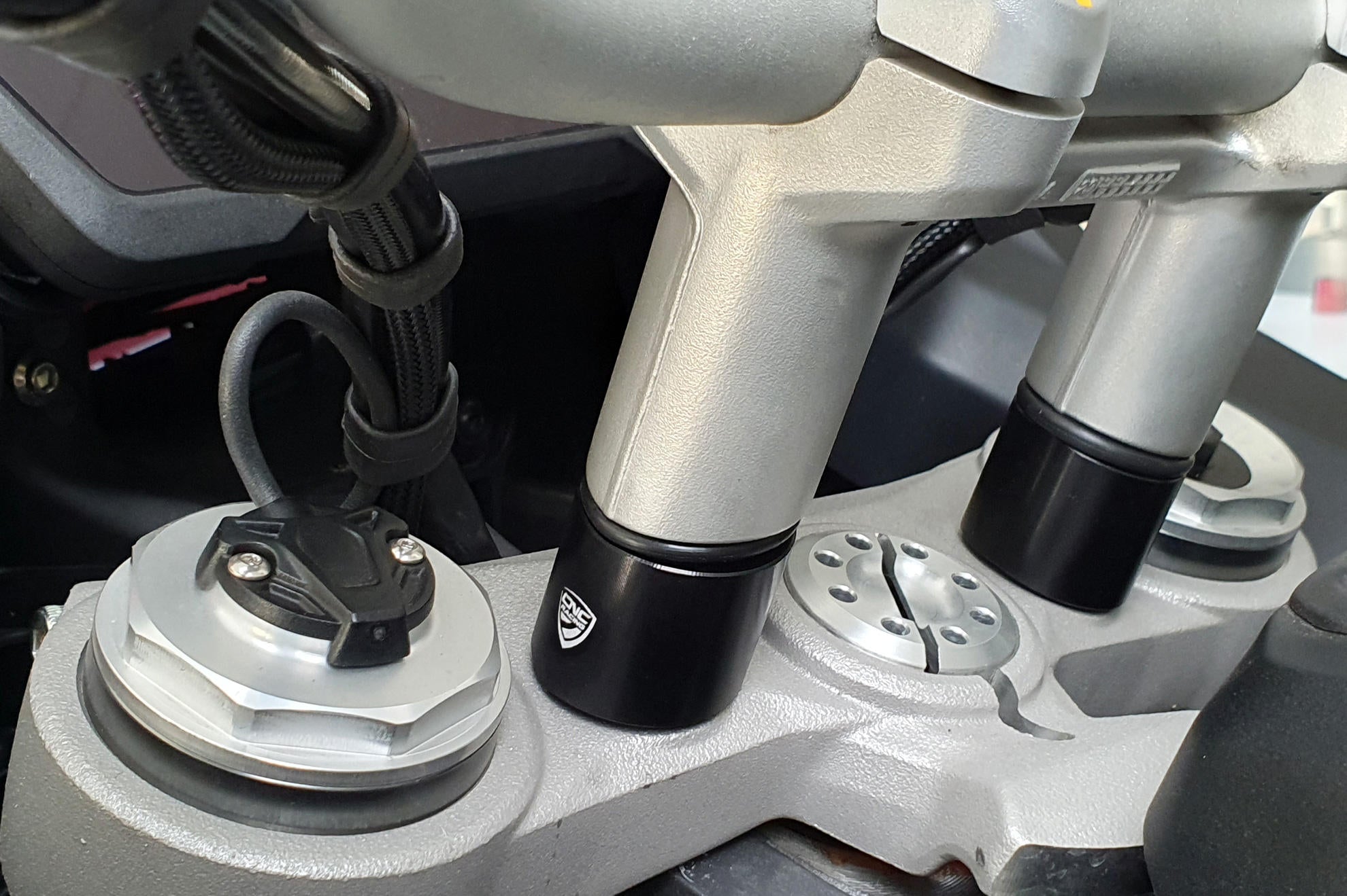 CNC Racing 30mm Handlebar Clamp Spacer Kit for Ducati Multistrada V4