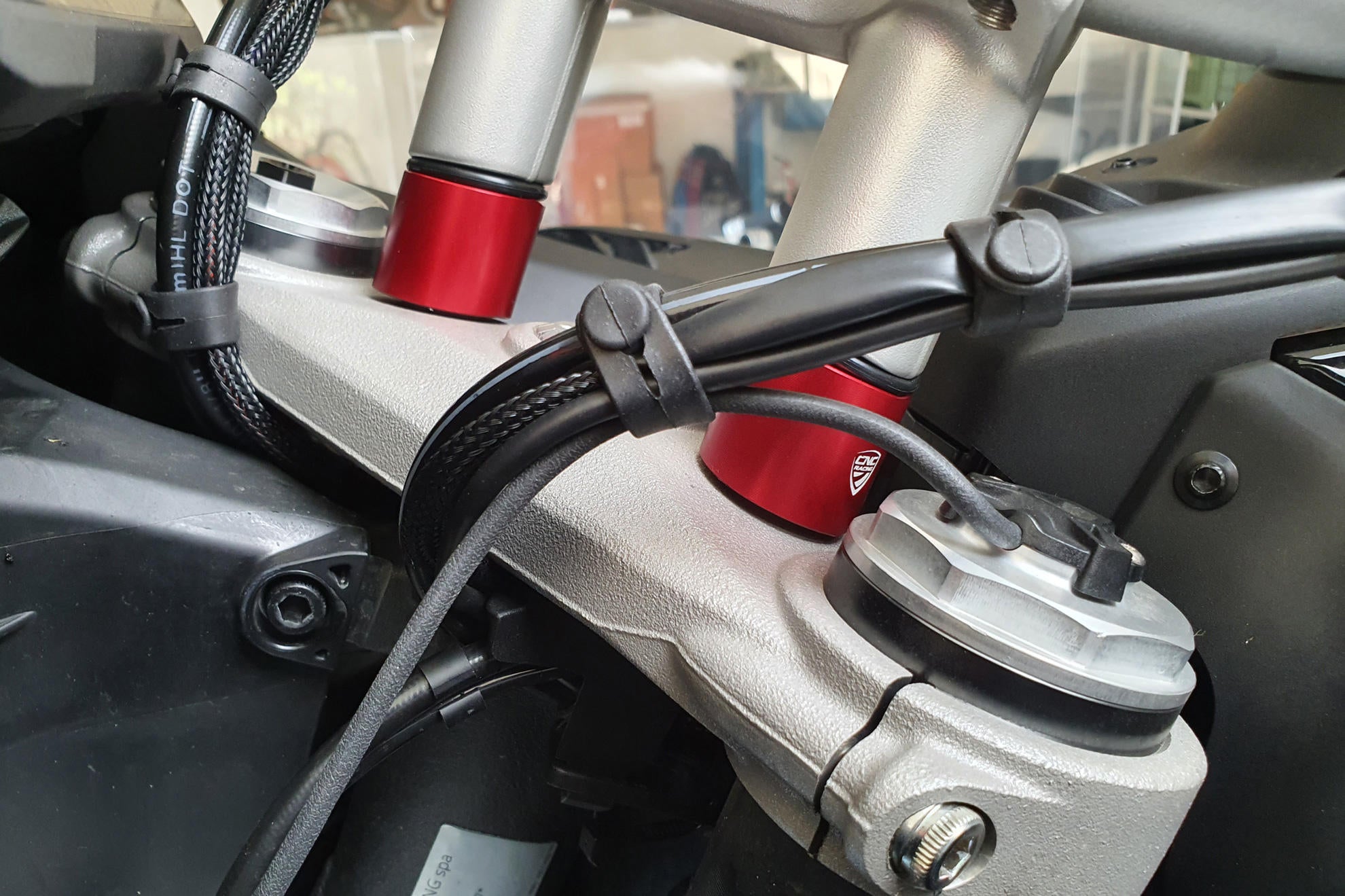 CNC Racing 30mm Handlebar Clamp Spacer Kit for Ducati Multistrada V4
