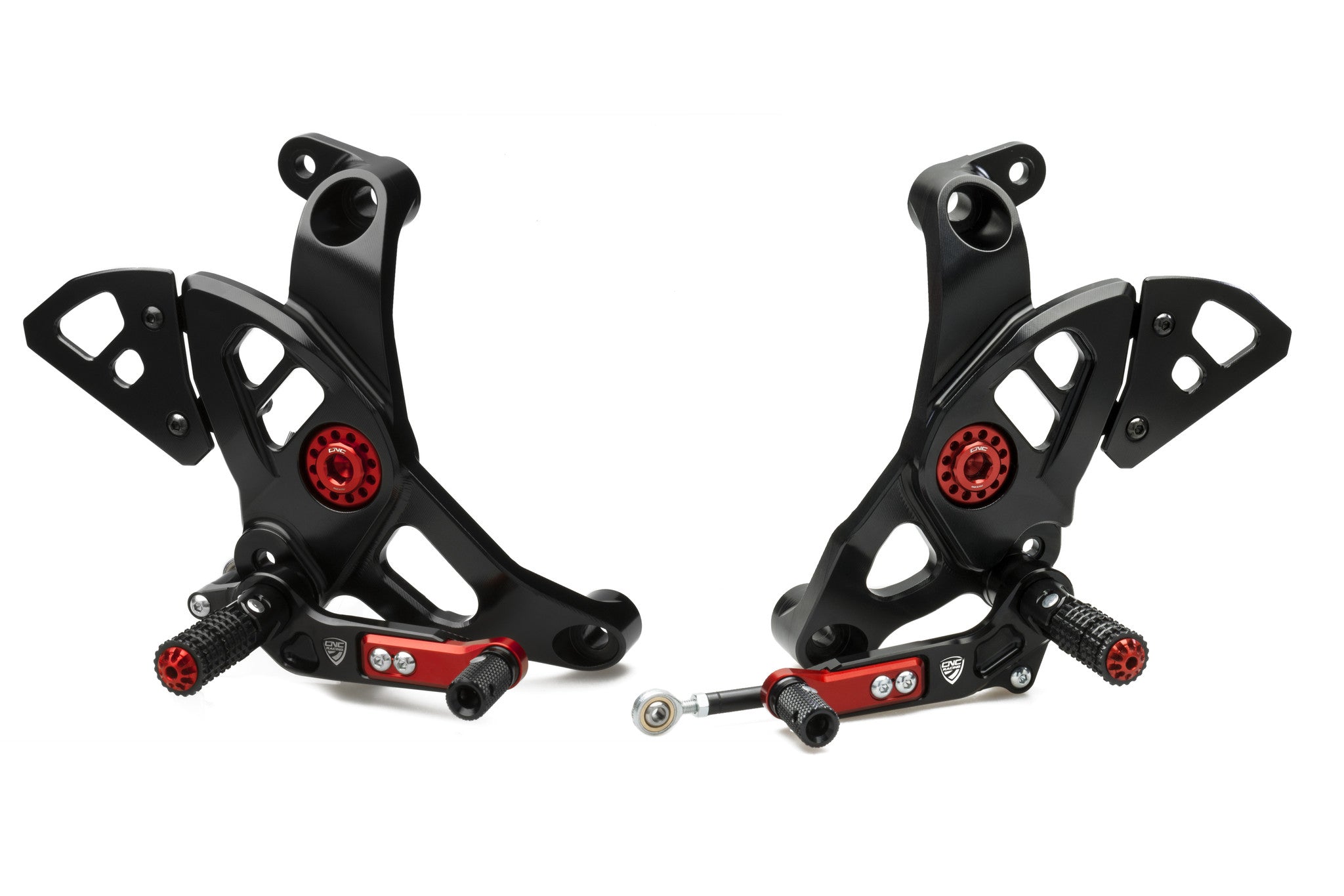 CNC Racing Adjustable Rearsets for Ducati Monster 1200R, 2017+ 1200 / S, 2018+ 821, and 2017+ Supersport /S