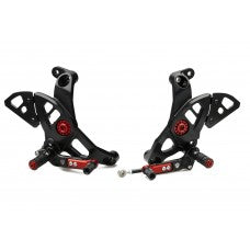 CNC Racing Adjustable Rearsets for Ducati Monster 1200R, 2017+ 1200 / S, 2018+ 821, and 2017+ Supersport /S