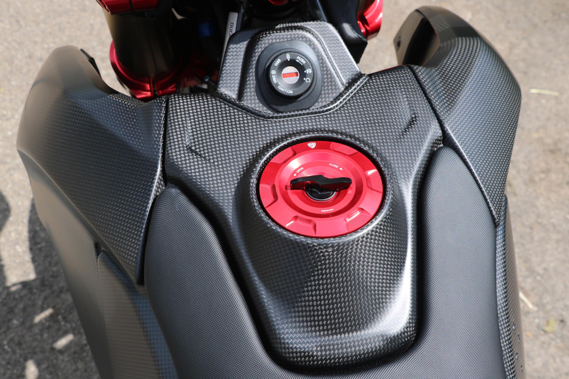 CNC Racing Aluminum Gas Cap Base for Ducati Hypermotard 698 Mono