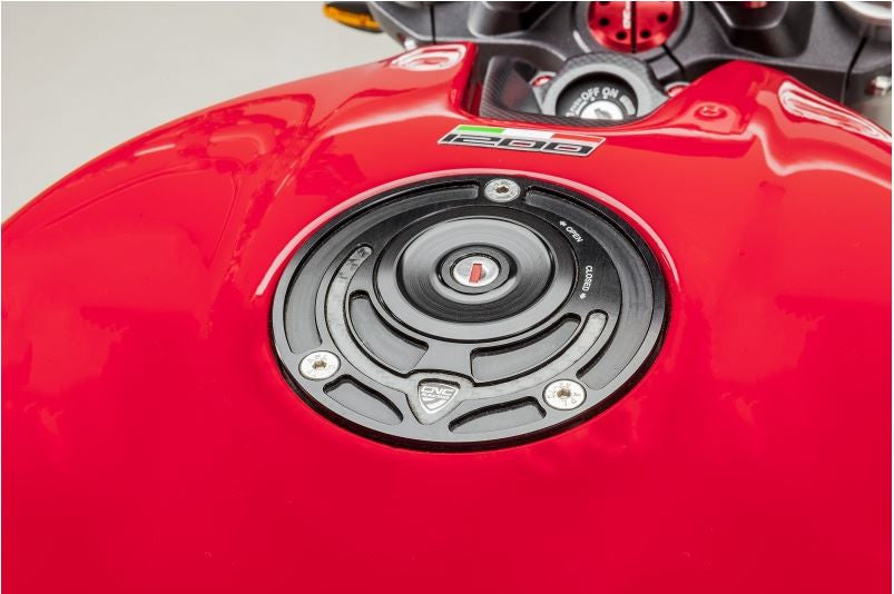CNC Racing Aluminum Key Block Gas Cap for newer Ducati's MV's and Aprilia's