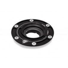 CNC Racing Aluminum with Carbon Inlay Gas Cap Flange for Older Ducati's MV's and Yamaha Models