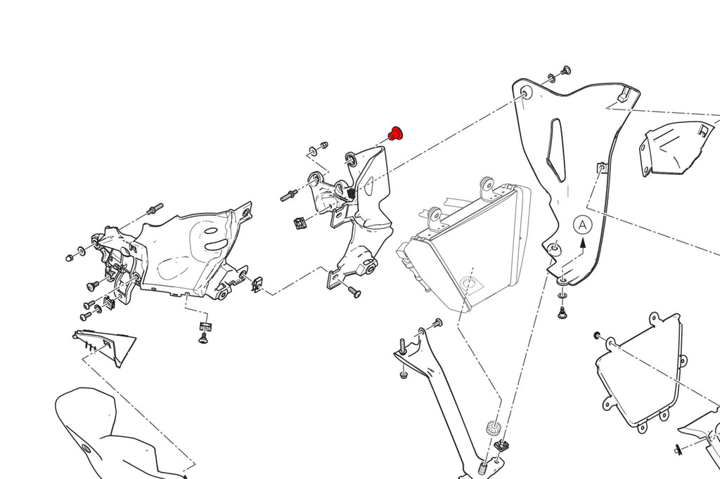CNC Racing Belly Pan Left Side Support Screw Kit for the Ducati Diavel V4